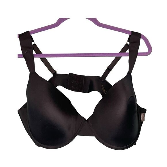 Vince Camuto Spacer T-Shirt Bra Black Comfort Molded Microfiber Full Figure 42D - Picture 2 of 8
